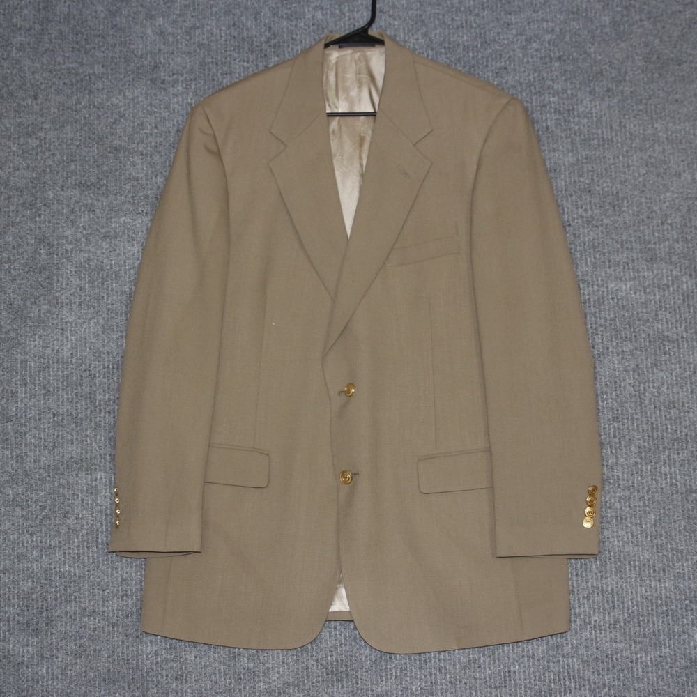 Wimbledon of England Blazer Mens 42L Tan Wool Blend Classic Fashion Dillards